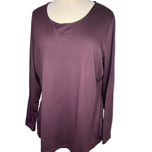 32° Heat top size XXL purple jersey round neck long sleeve four-way stretch - Picture 1 of 15